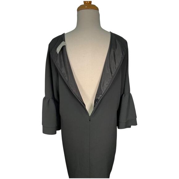 Belongci Dress Size Large Black Bell Sleeve Western Gothic itchy Romantic - Picture 3 of 10